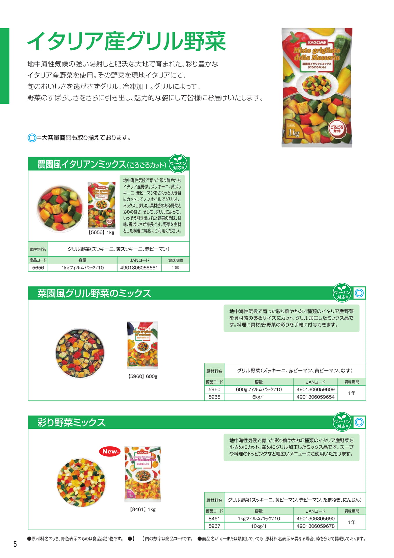 イタリア産グリル野菜ミックス（6ページ目）