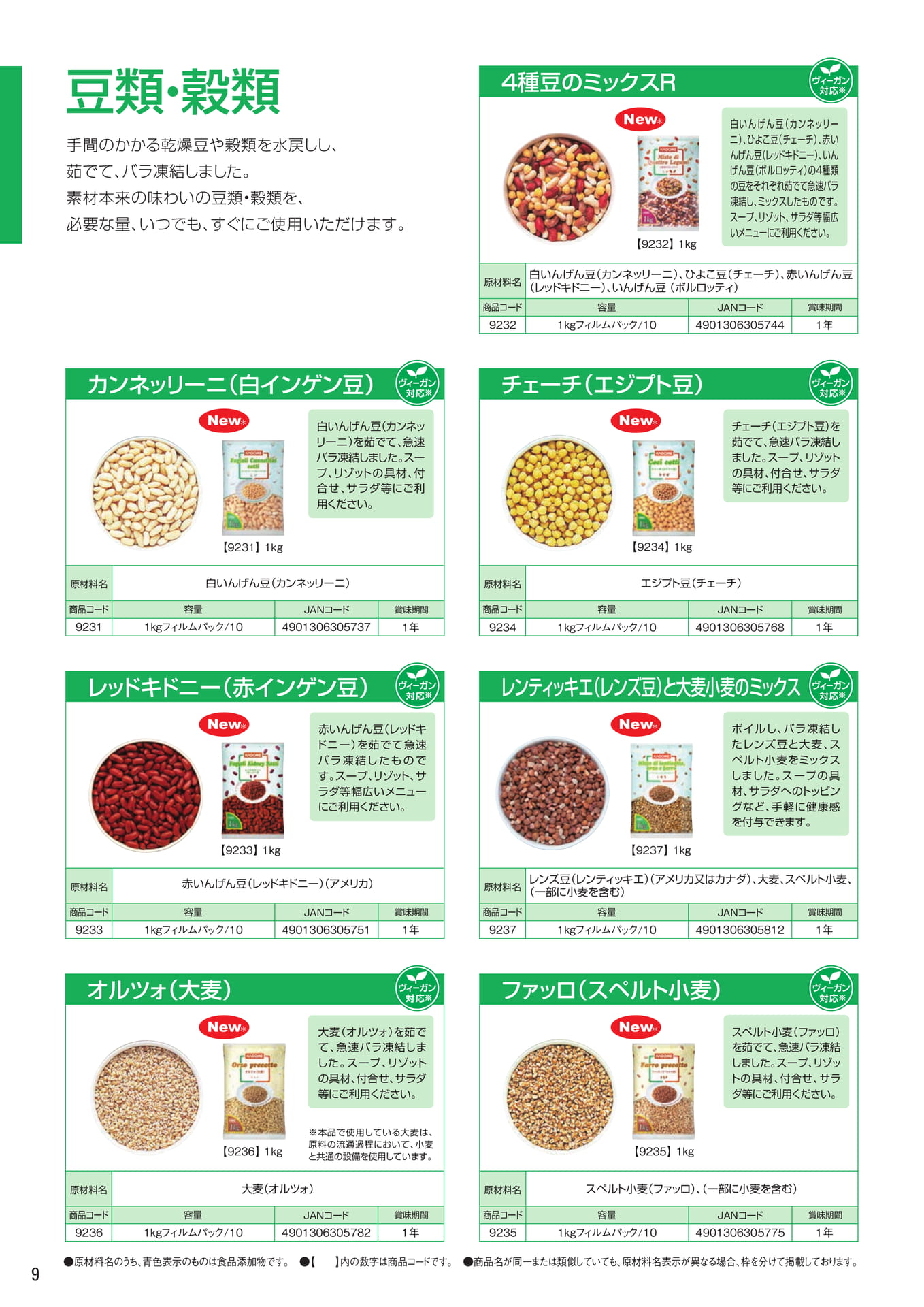 豆類・穀類（10ページ目）