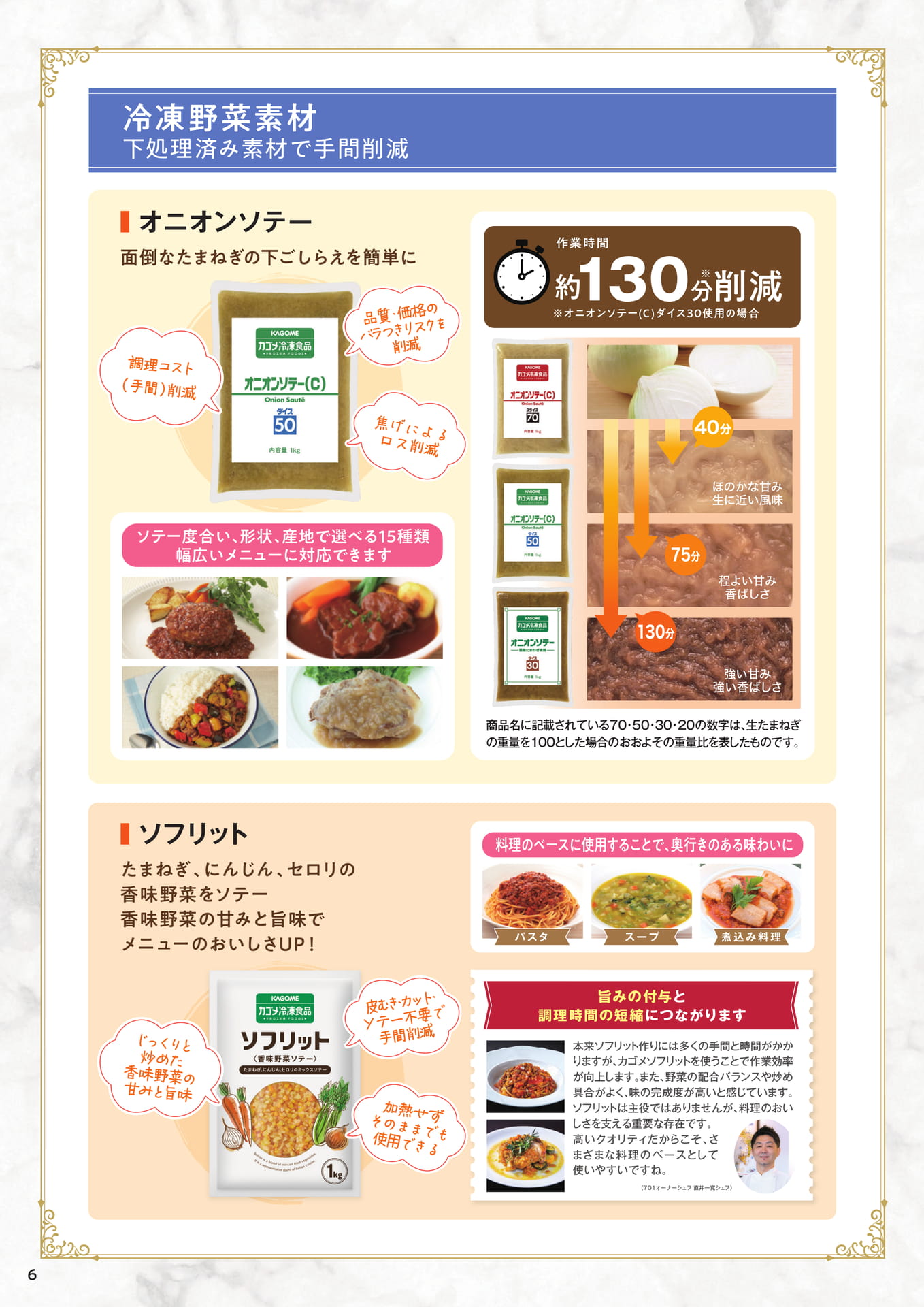 冷凍野菜素材（オニオンソテー・ソフリット）（6ページ目）