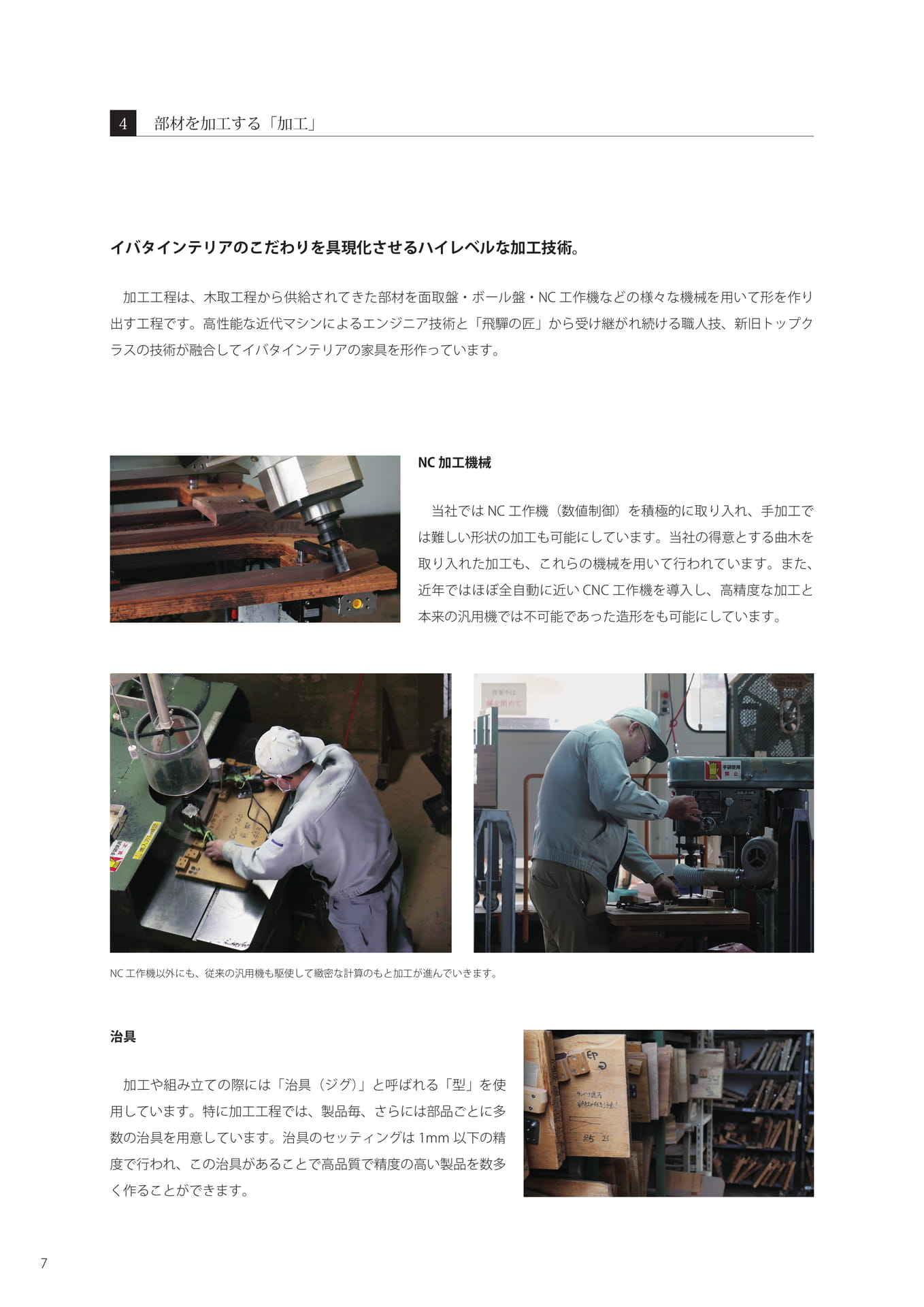 4. 部材を加工する「加工」（8ページ目）