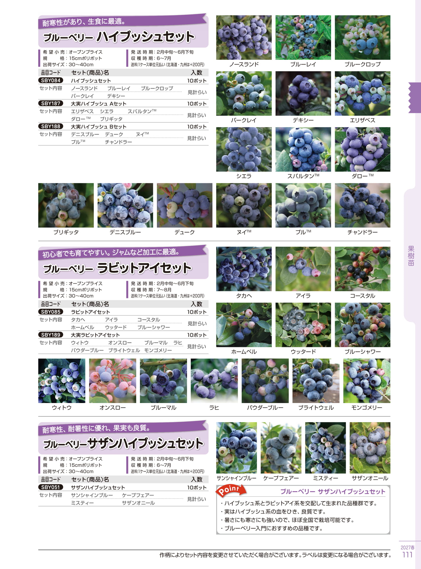 ブルーベリー苗（111ページ目）