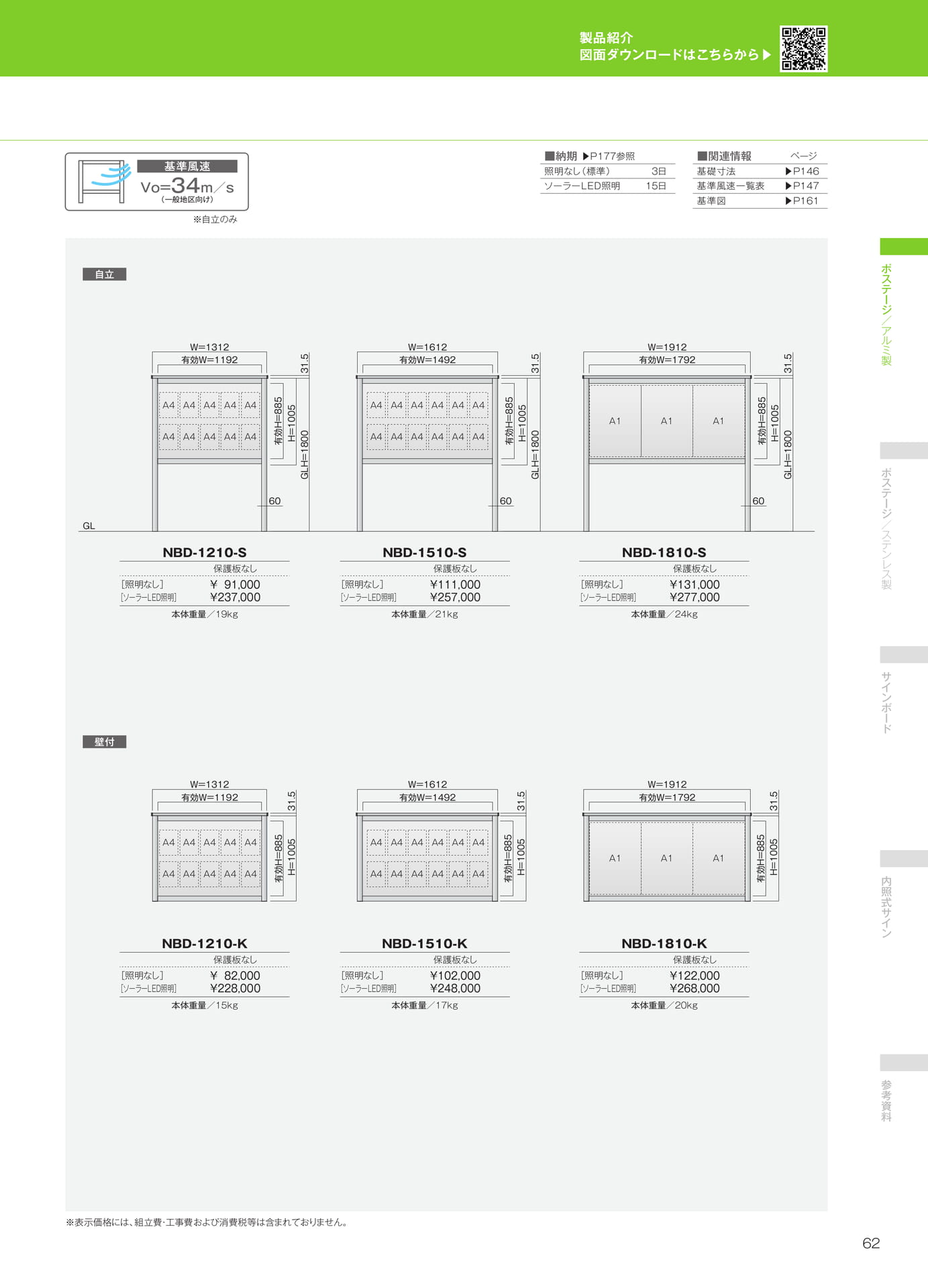 NBD型（図面・価格）（63ページ目）