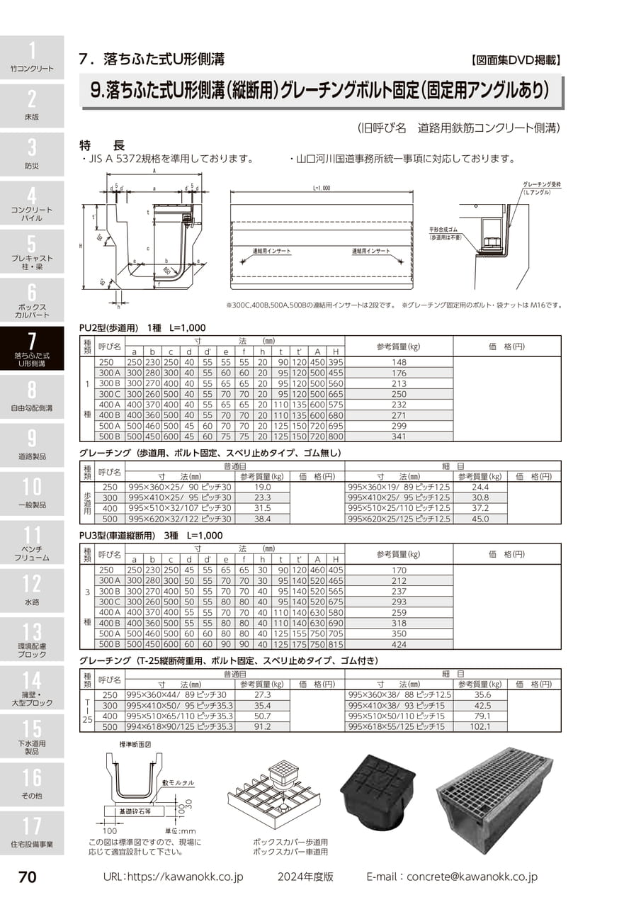 (縦断用)グレーチングボルト固定 70(80ページ目)
