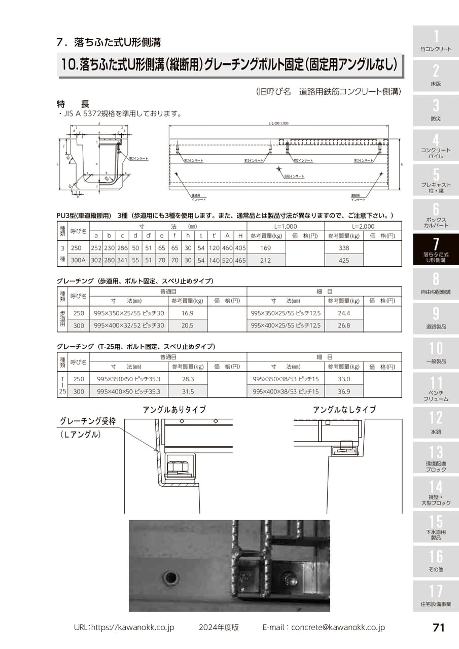 (縦断用)グレーチングボルト固定 71(81ページ目)