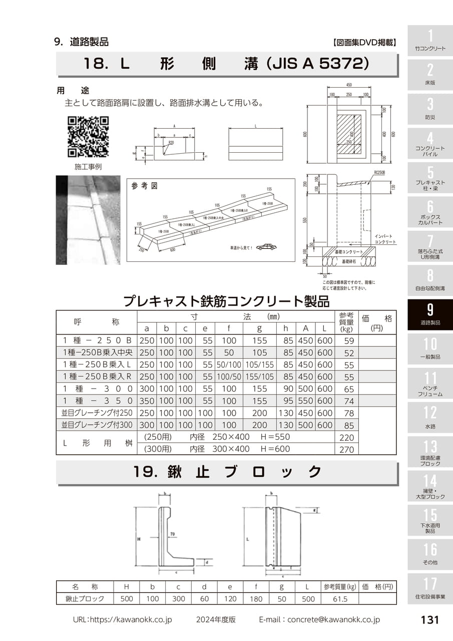 L形側溝 131(141ページ目)
