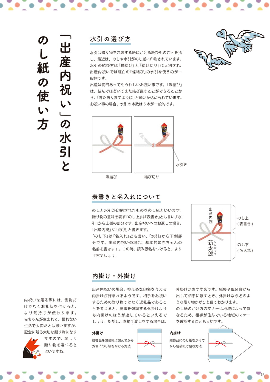 出産内祝いの水引とのかけ方（17ページ目）