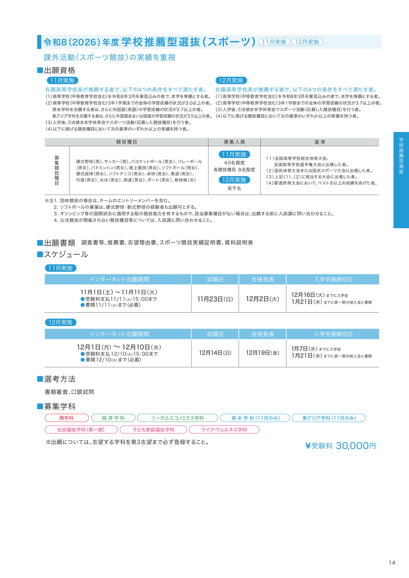 P14 学校推薦型選抜(スポーツ) (15ページ目)