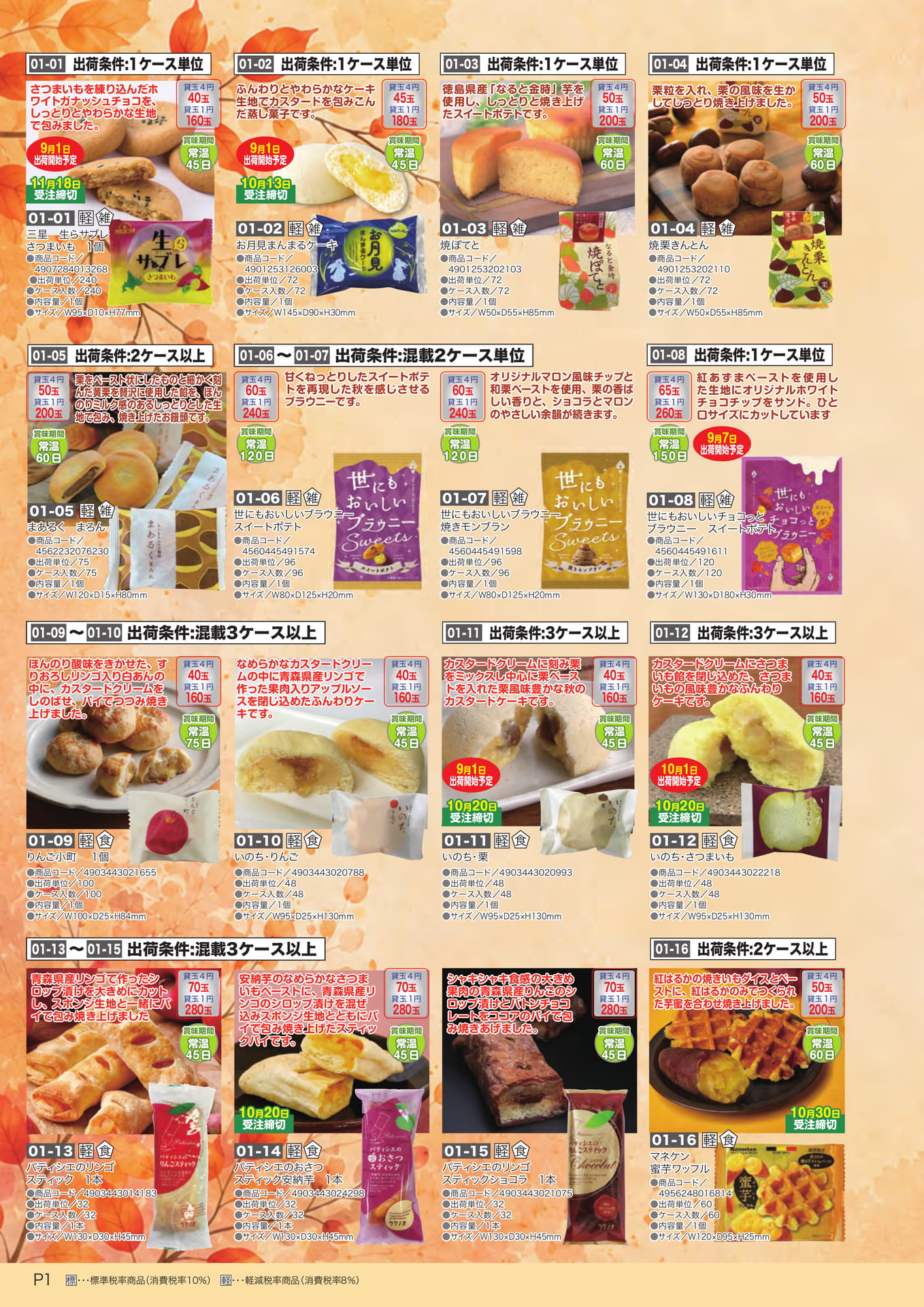 秋の味覚スイーツ（2ページ目）