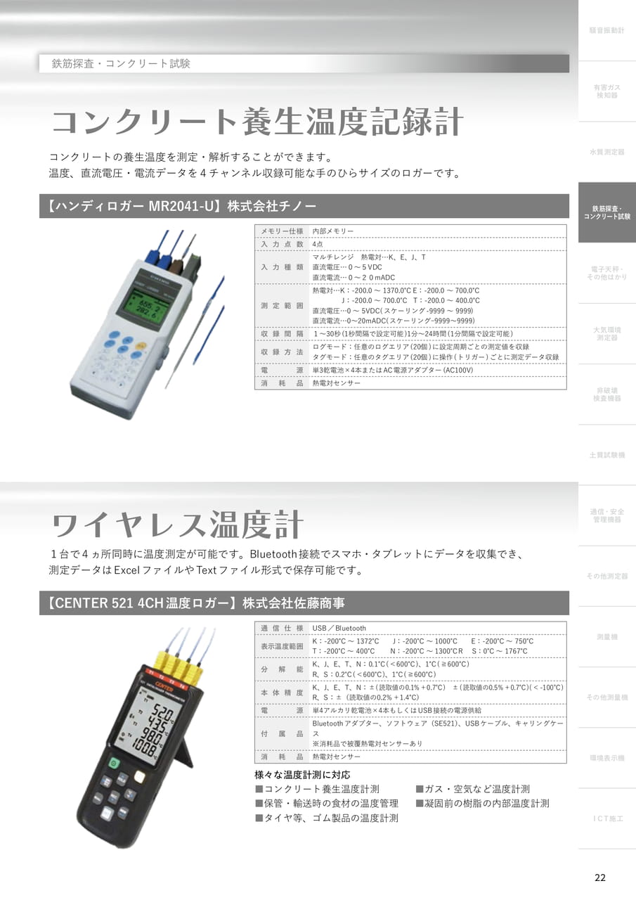 コンクリート養生温度記録計（23ページ目）