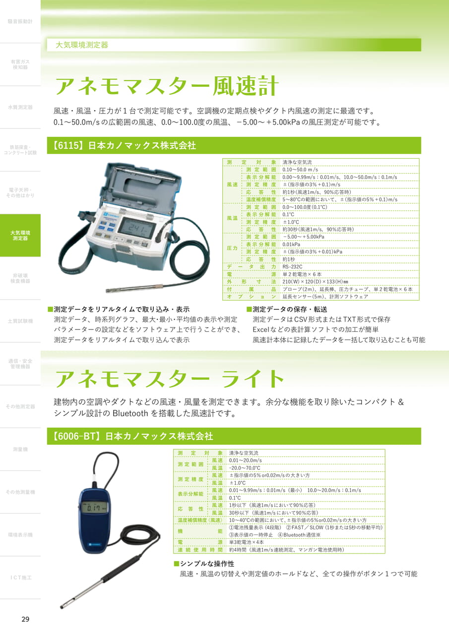 アネモマスター風速計（30ページ目）