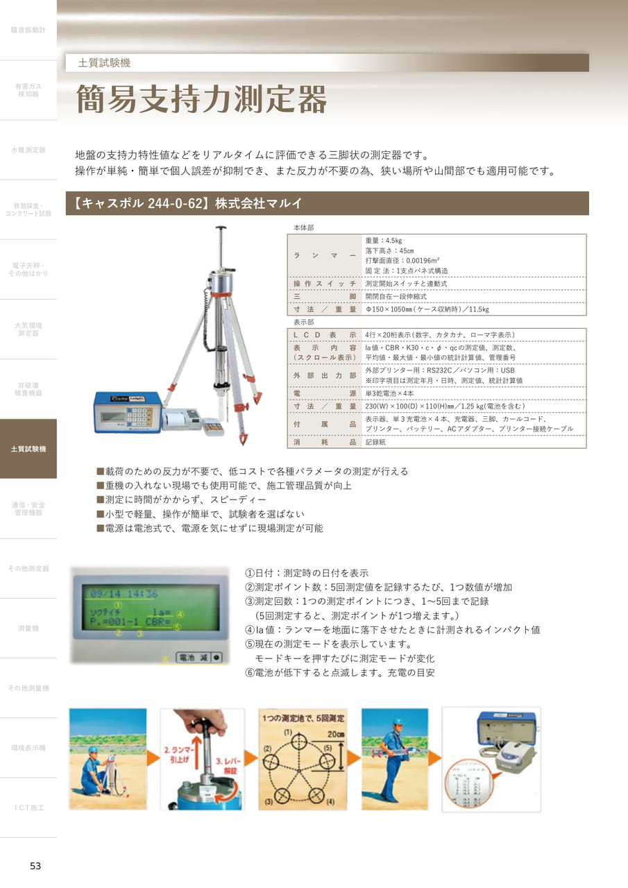 簡易支持力測定器（54ページ目）