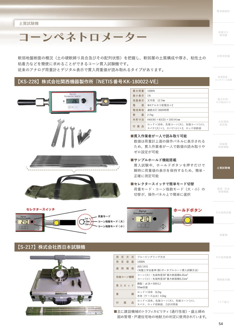 コーンペネトロメーター（55ページ目）