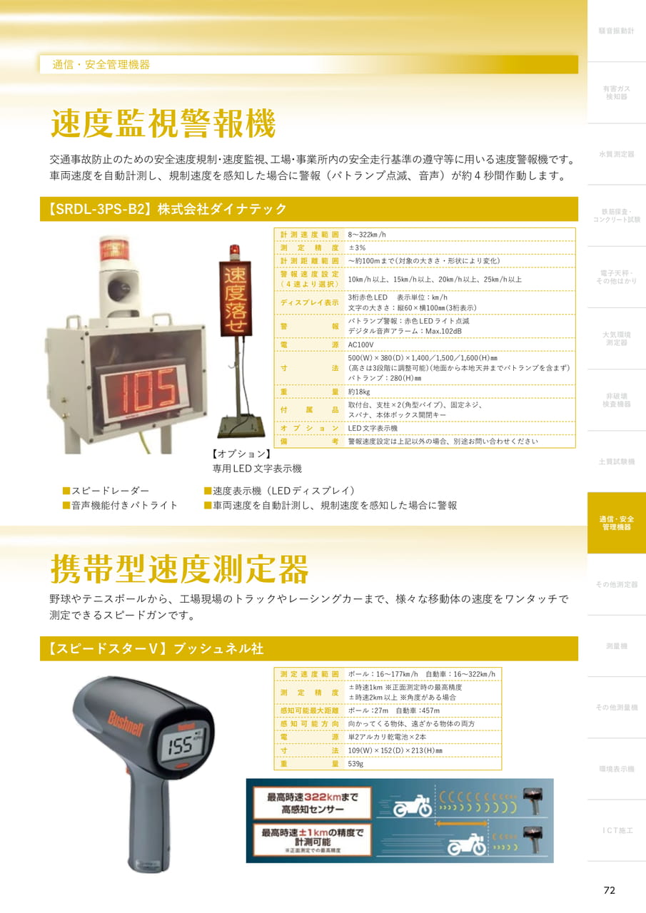速度監視警報機（73ページ目）