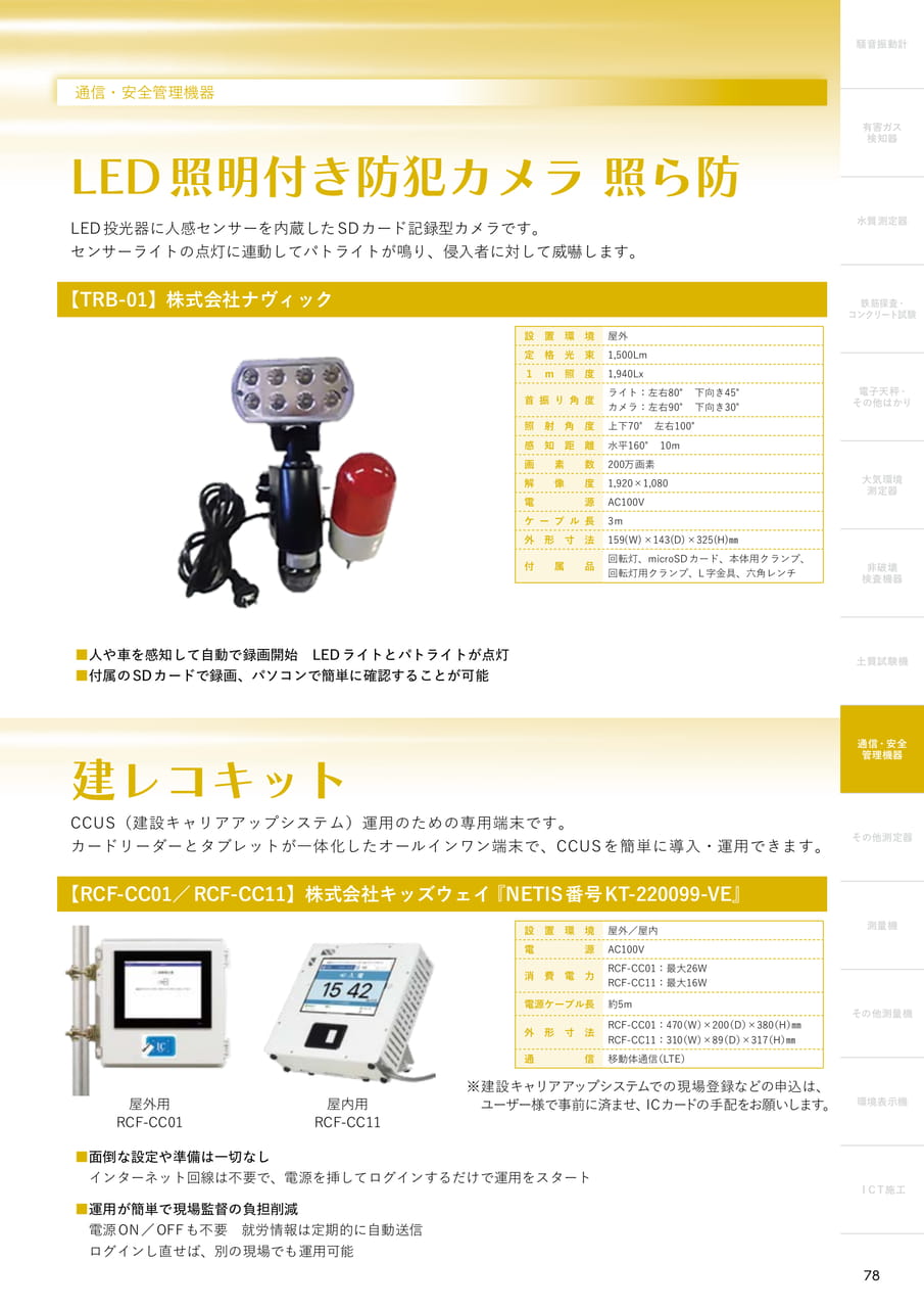 LED照明付き防犯カメラ（79ページ目）