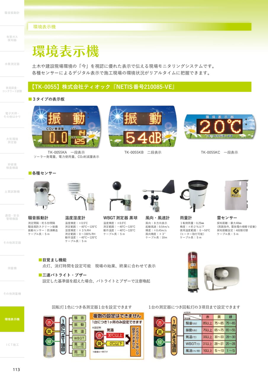 環境表示機（114ページ目）