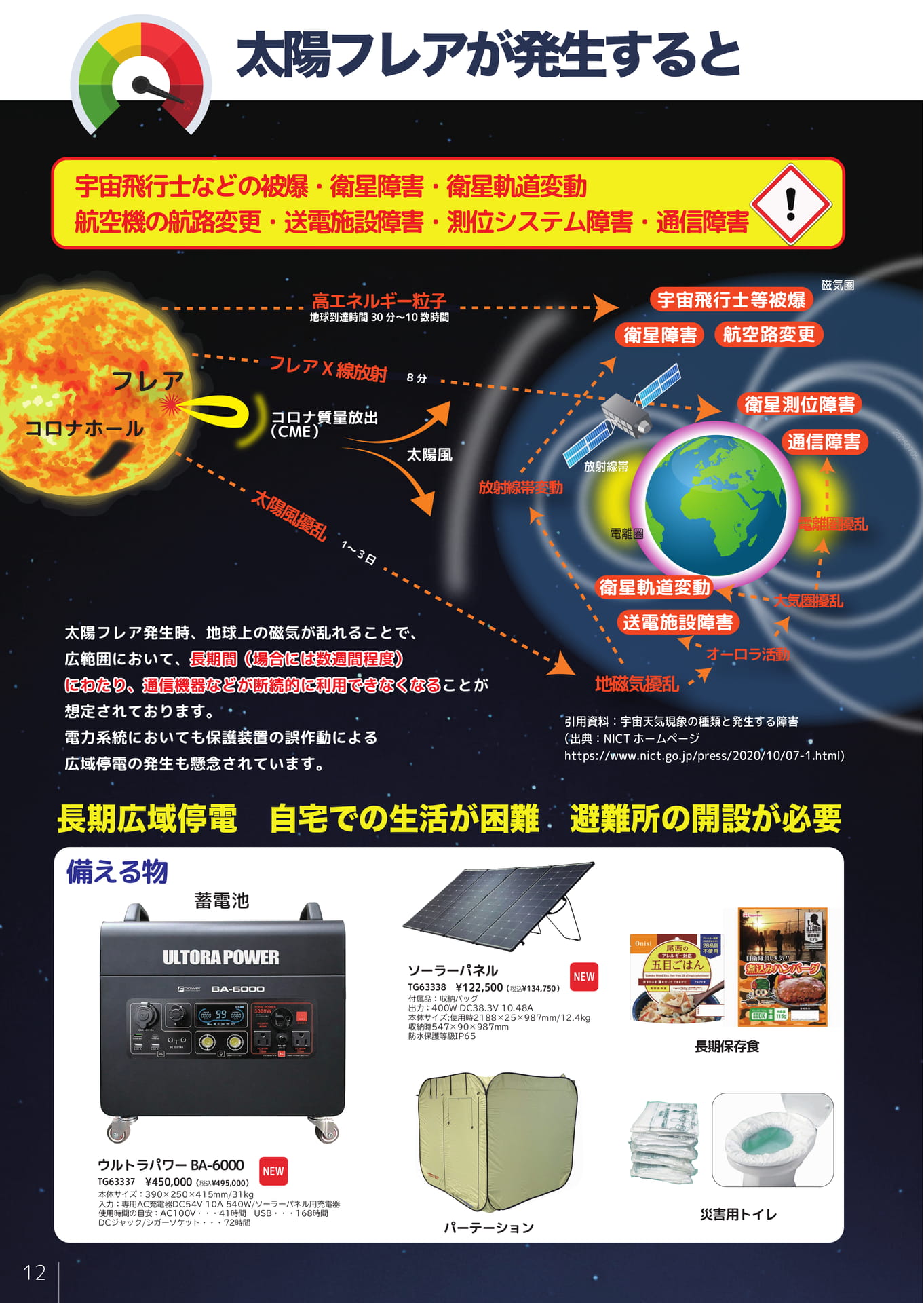 太陽フレア対策（14ページ目）
