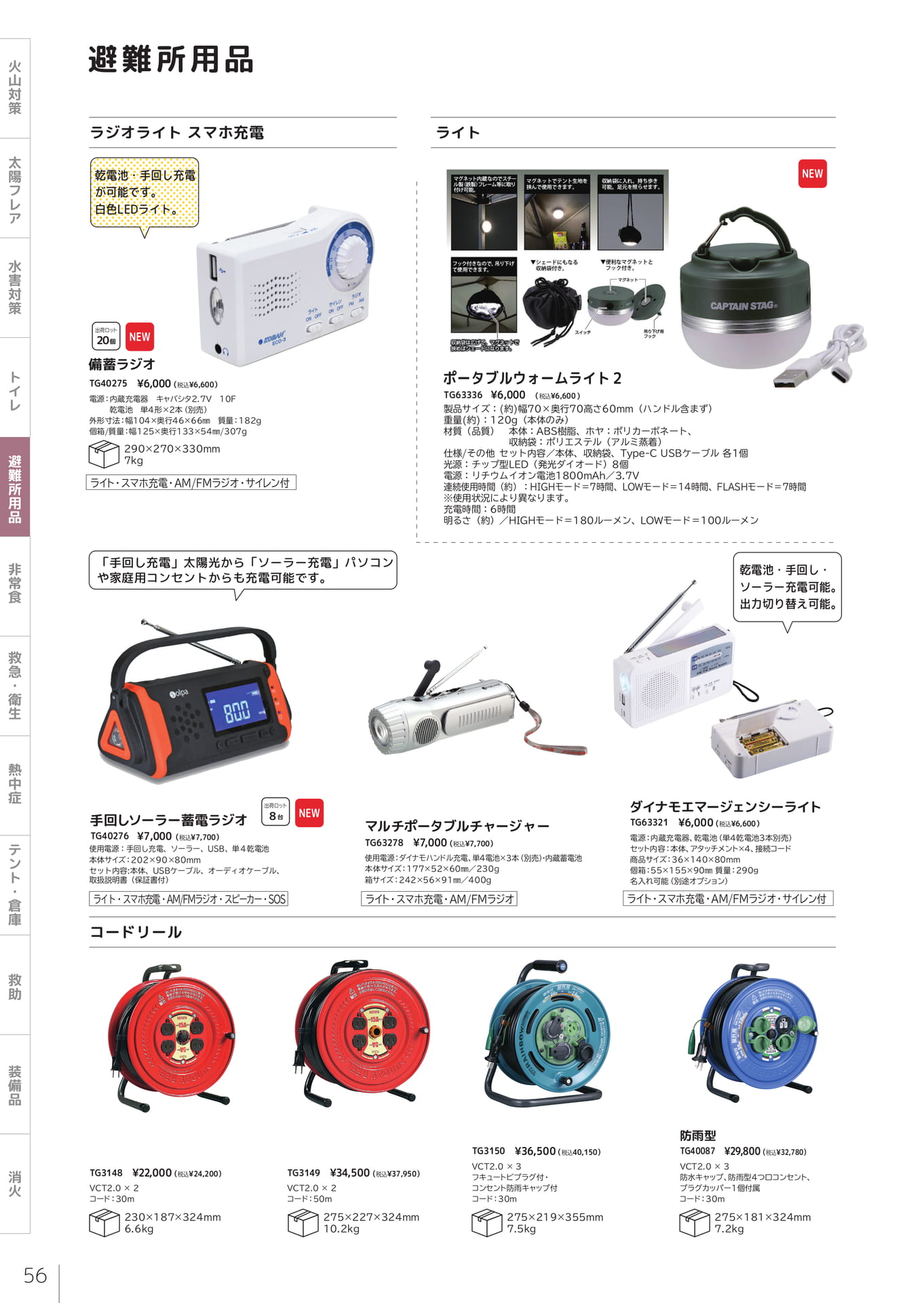 ラジオライト・充電器（58ページ目）