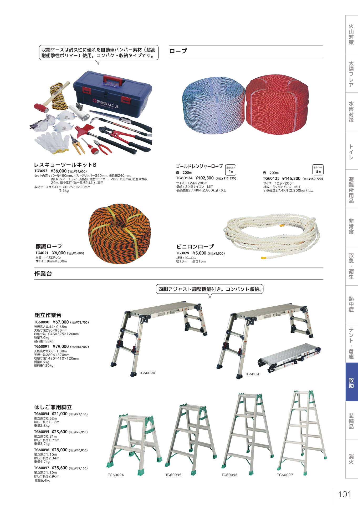 レスキューキット・ロープ・作業台（103ページ目）