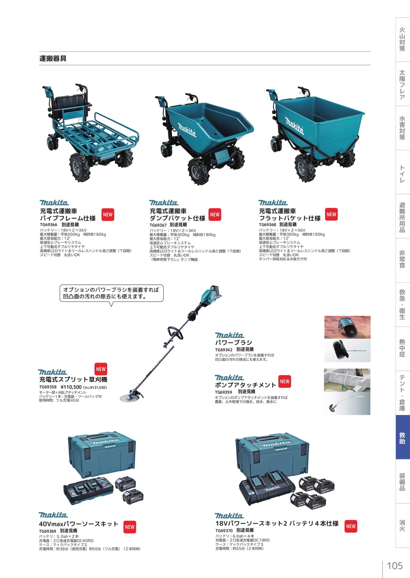 充電式運搬車・草刈機（107ページ目）