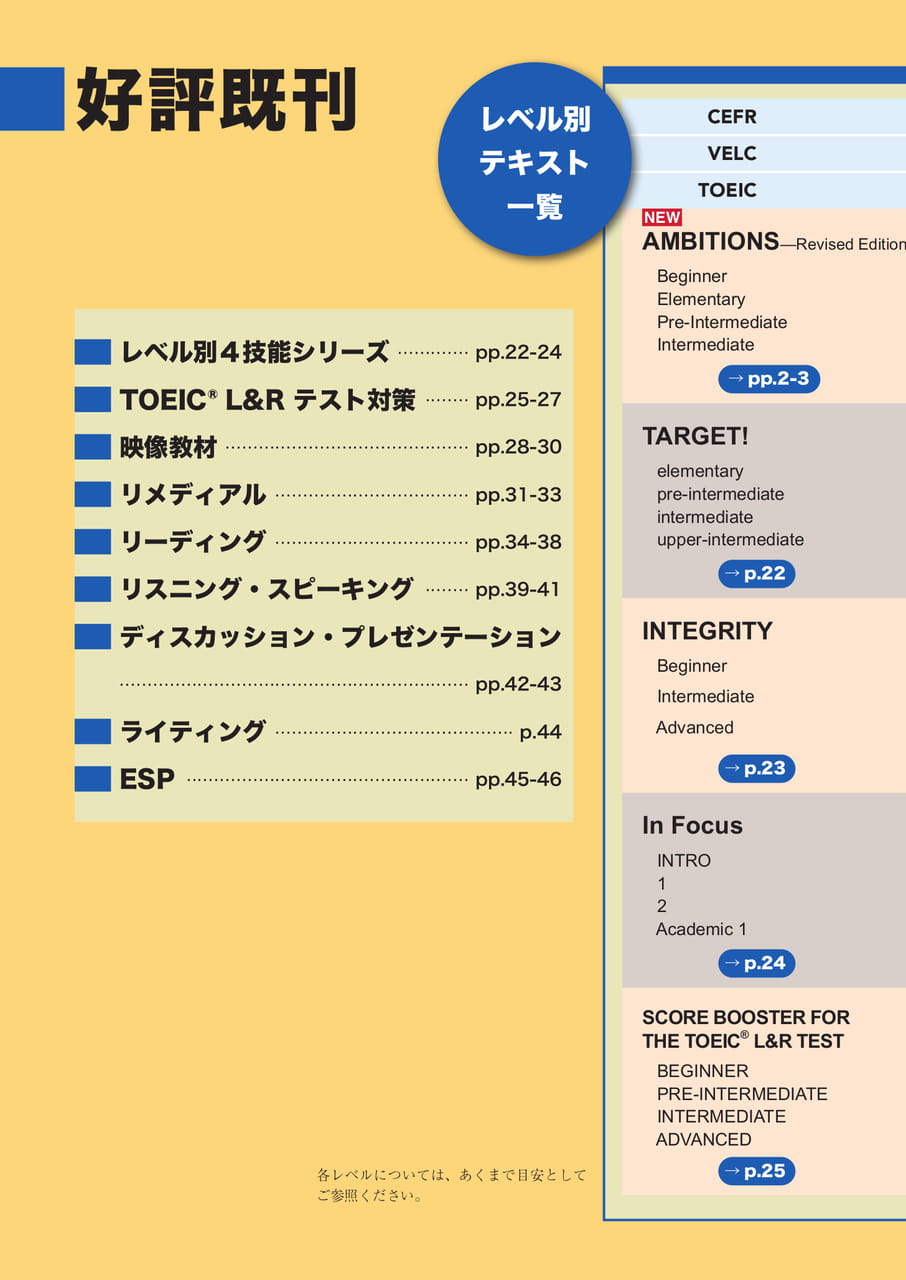 レベル別テキスト一覧(22ページ目)