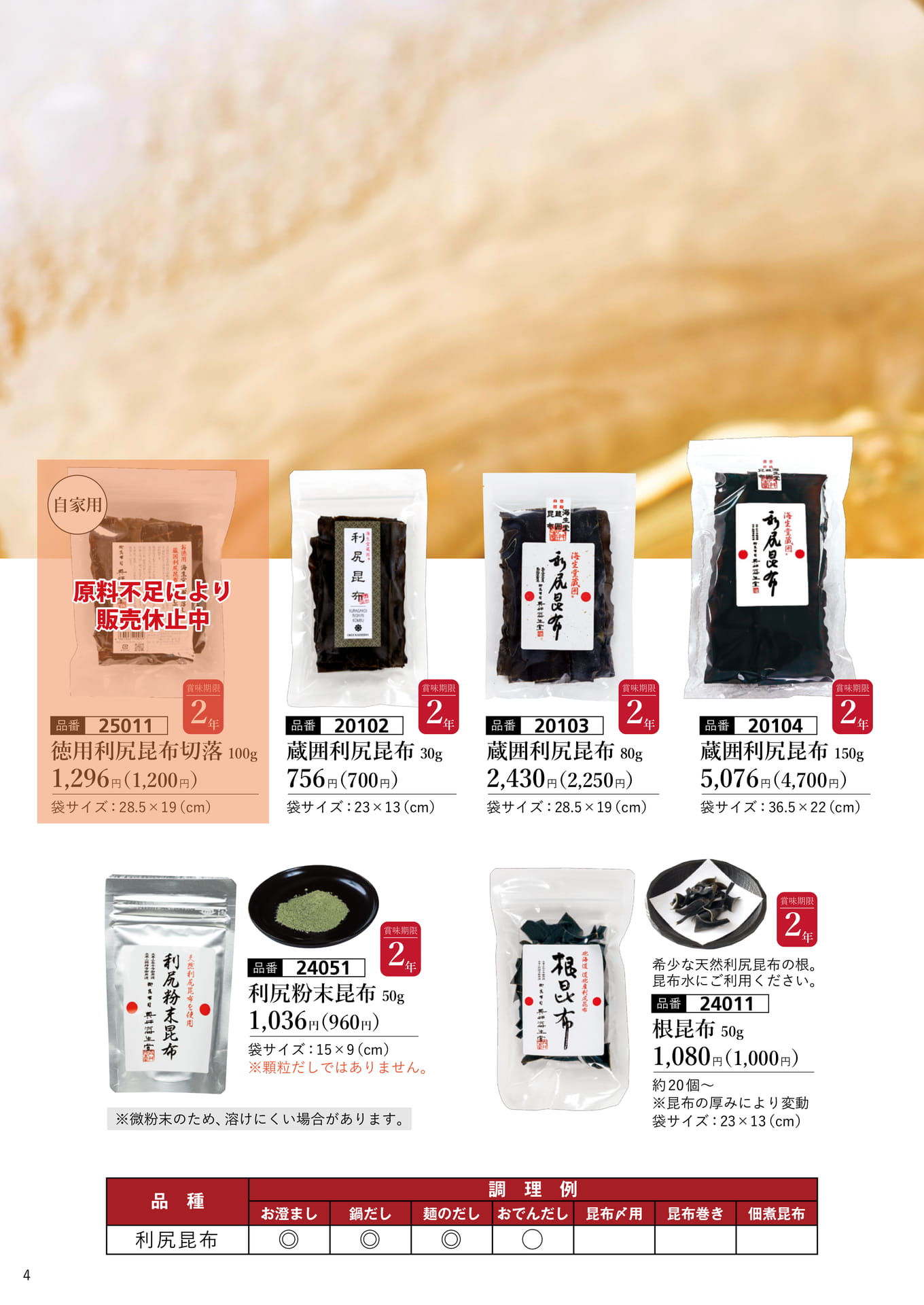 徳用・自家用利尻昆布（5ページ目）