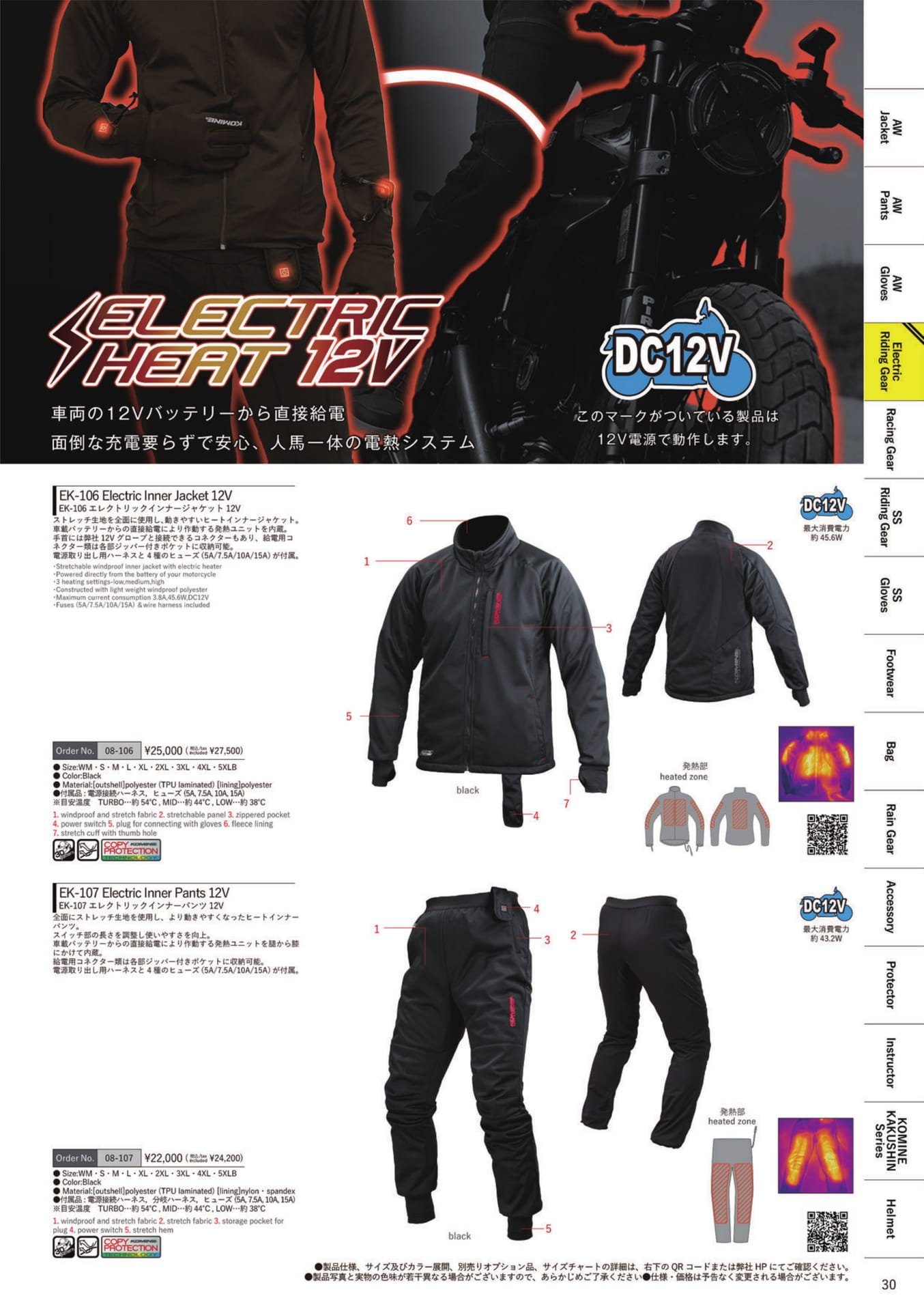 12V エレクトリックインナージャケット（31ページ目）