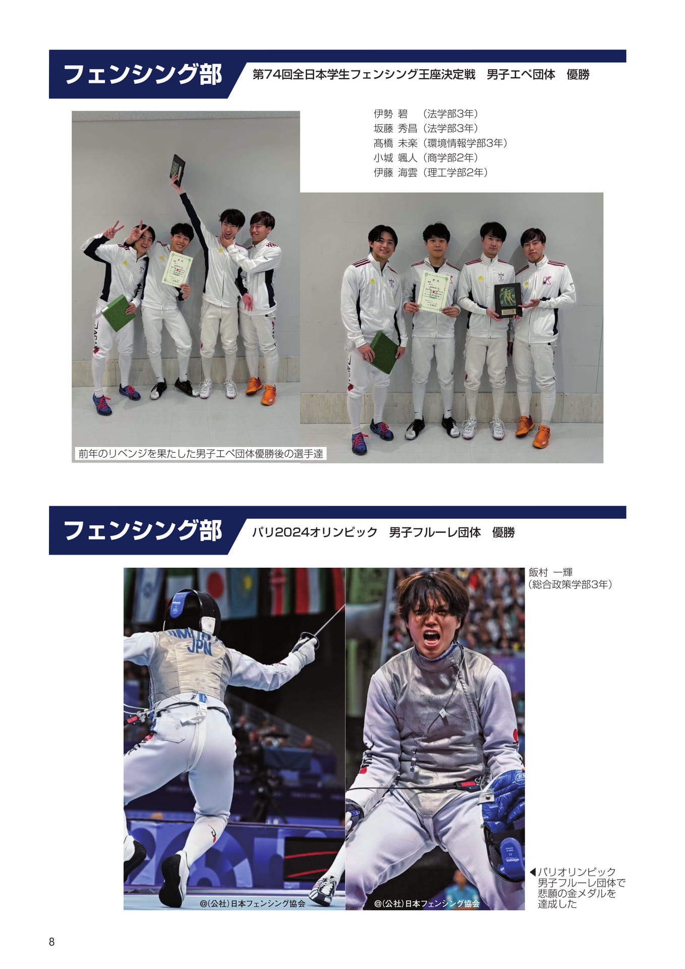 P8　小泉体育賞受賞者（10ページ目）