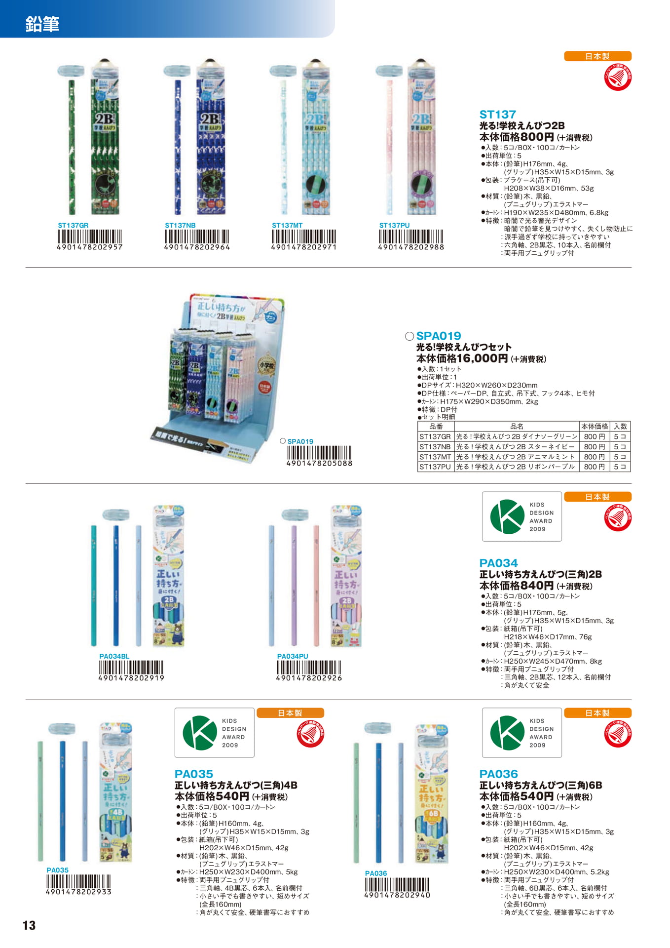 P.13 鉛筆(14ページ目)