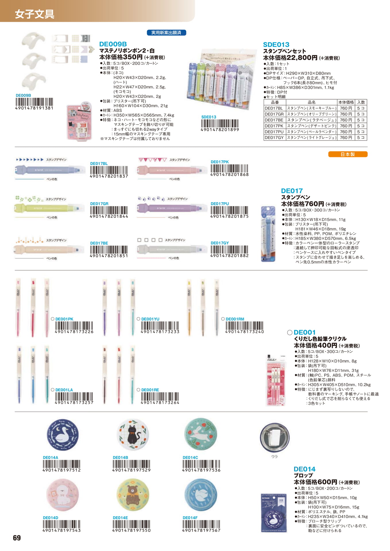 P.69 女子文具(70ページ目)