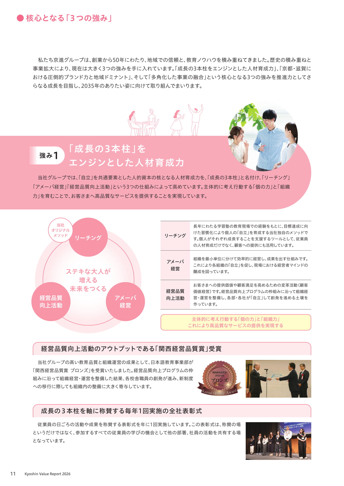 核心となる3つの強み(12ページ目)