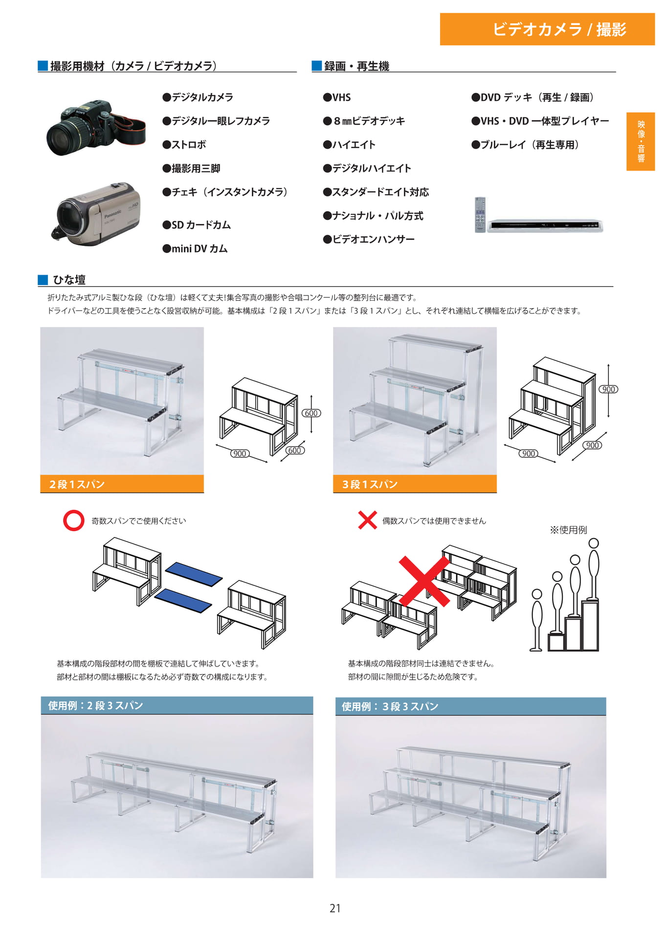 撮影用機材・ひな壇(21ページ目)