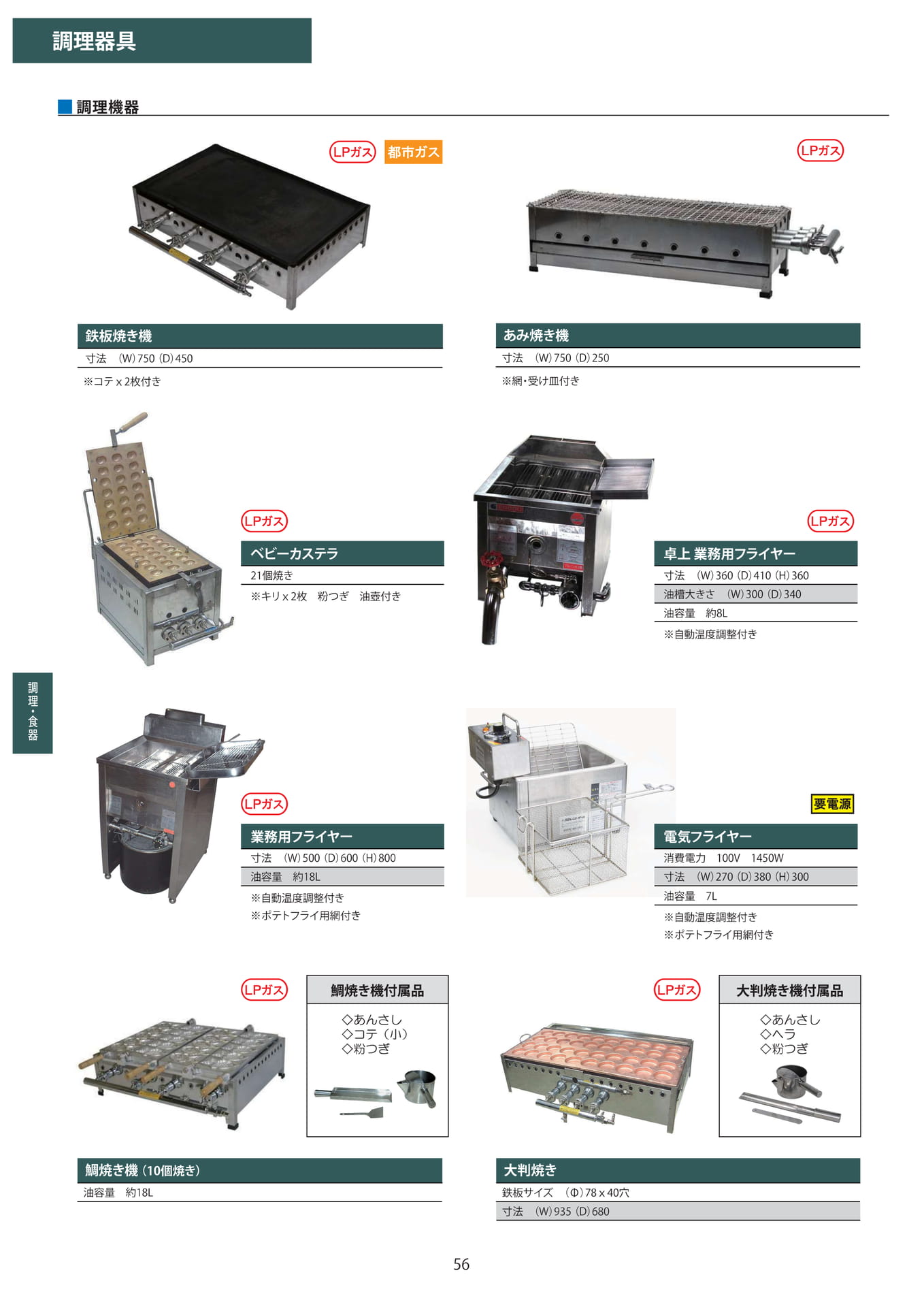 調理機器・フライヤー(56ページ目)