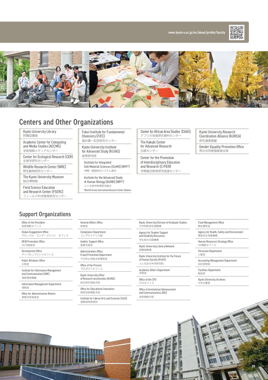Centers and Organizations（21ページ目）
