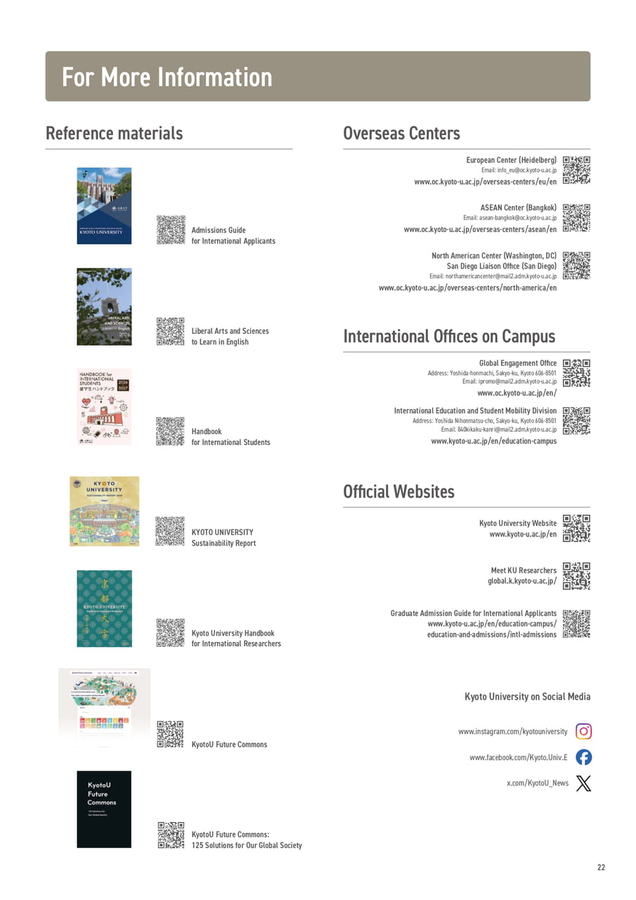 For More Information（23ページ目）