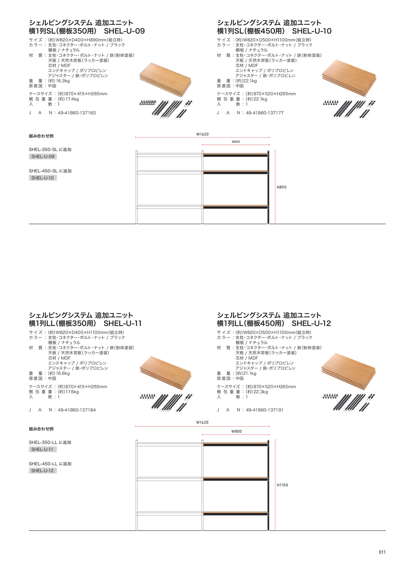 追加ユニット横1列（11ページ目）