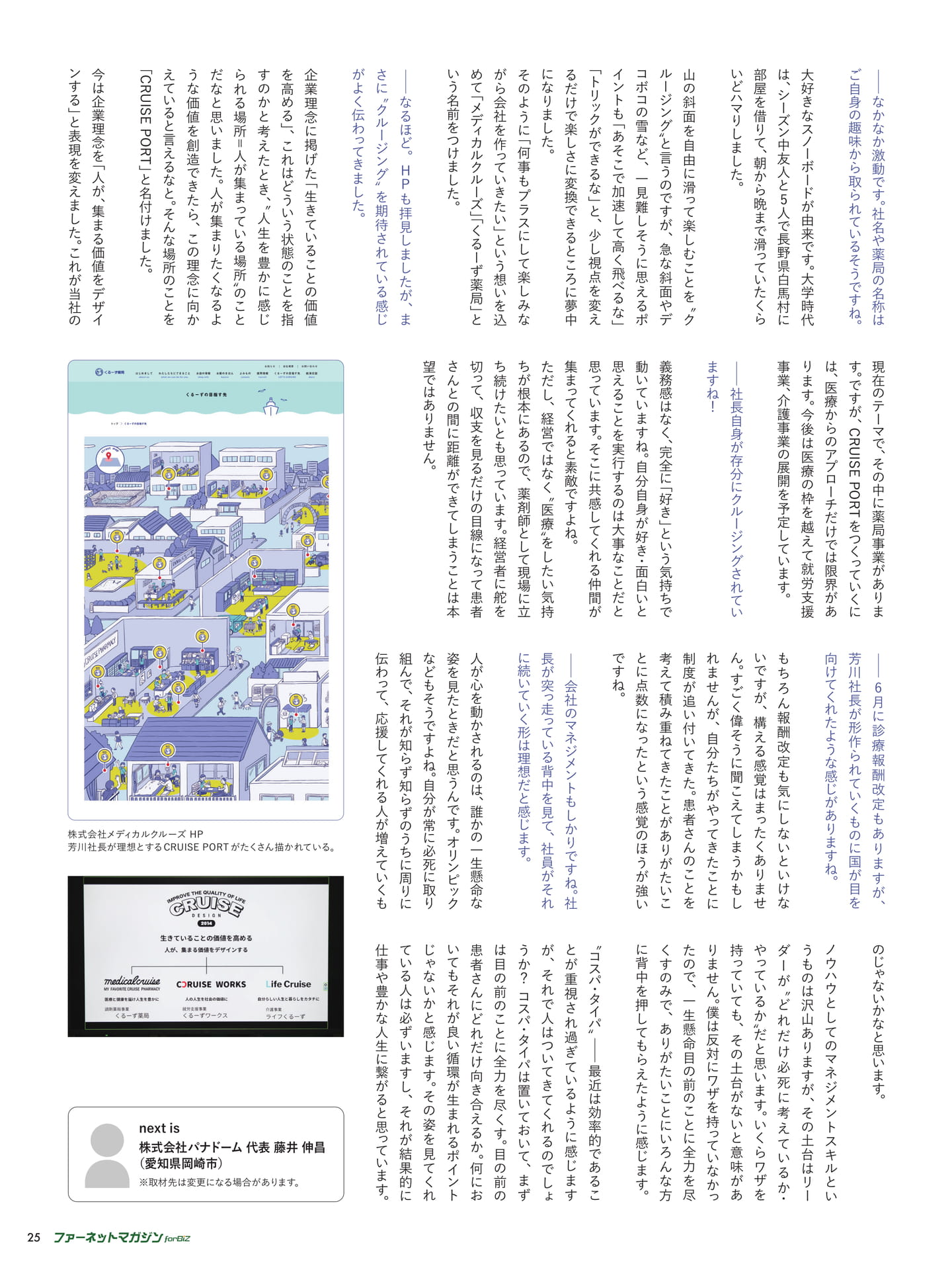 薬局社長名鑑 株式会社メディカルクルーズ  代表取締役  芳川 卓司（25ページ目）