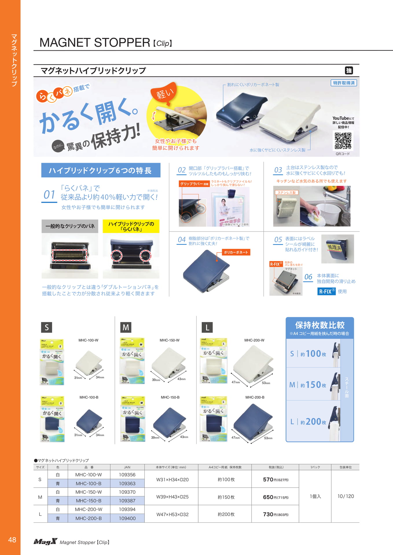 マグネットハイブリッドクリップ（50ページ目）