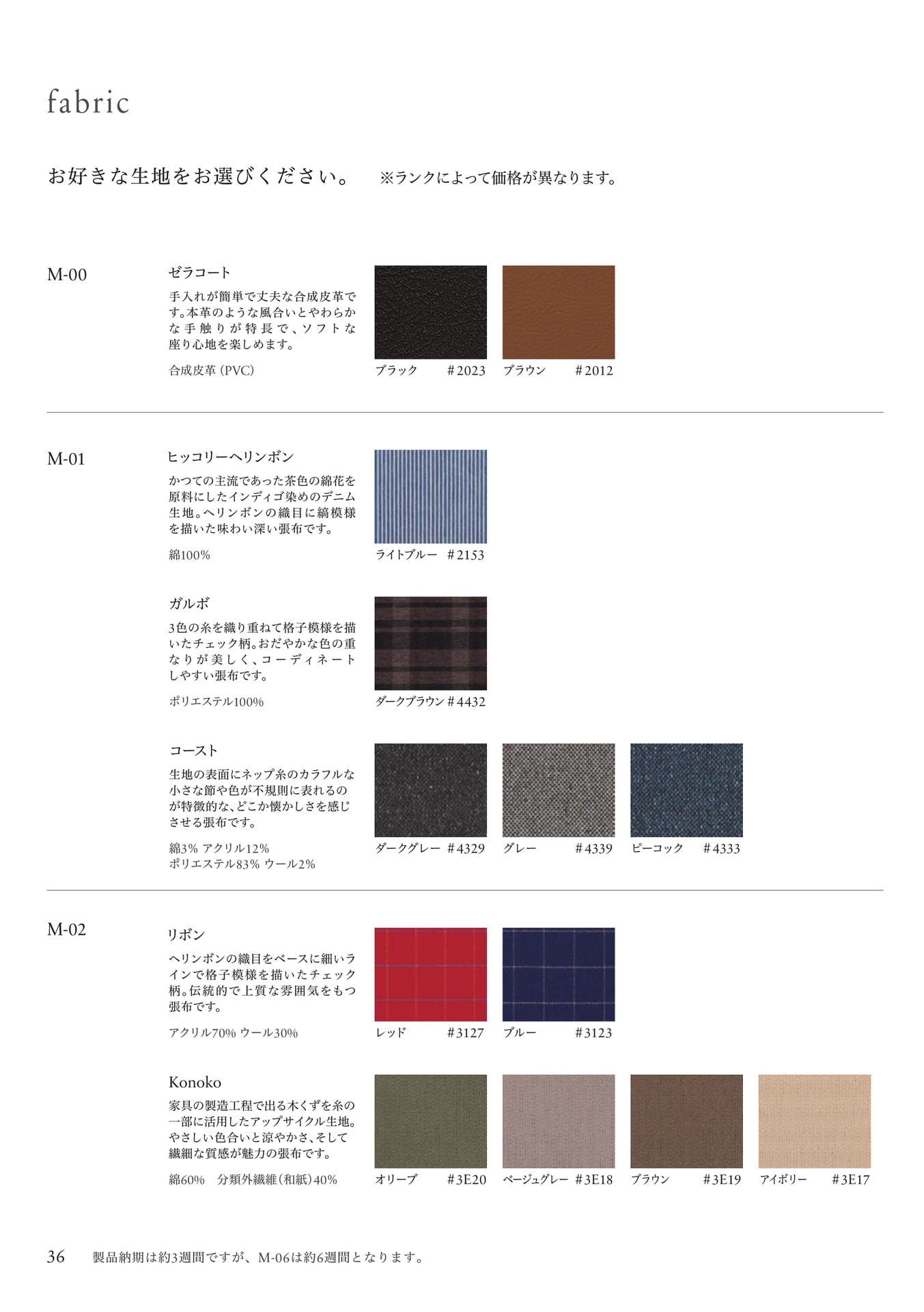 P36 fabric 張布(38ページ目)
