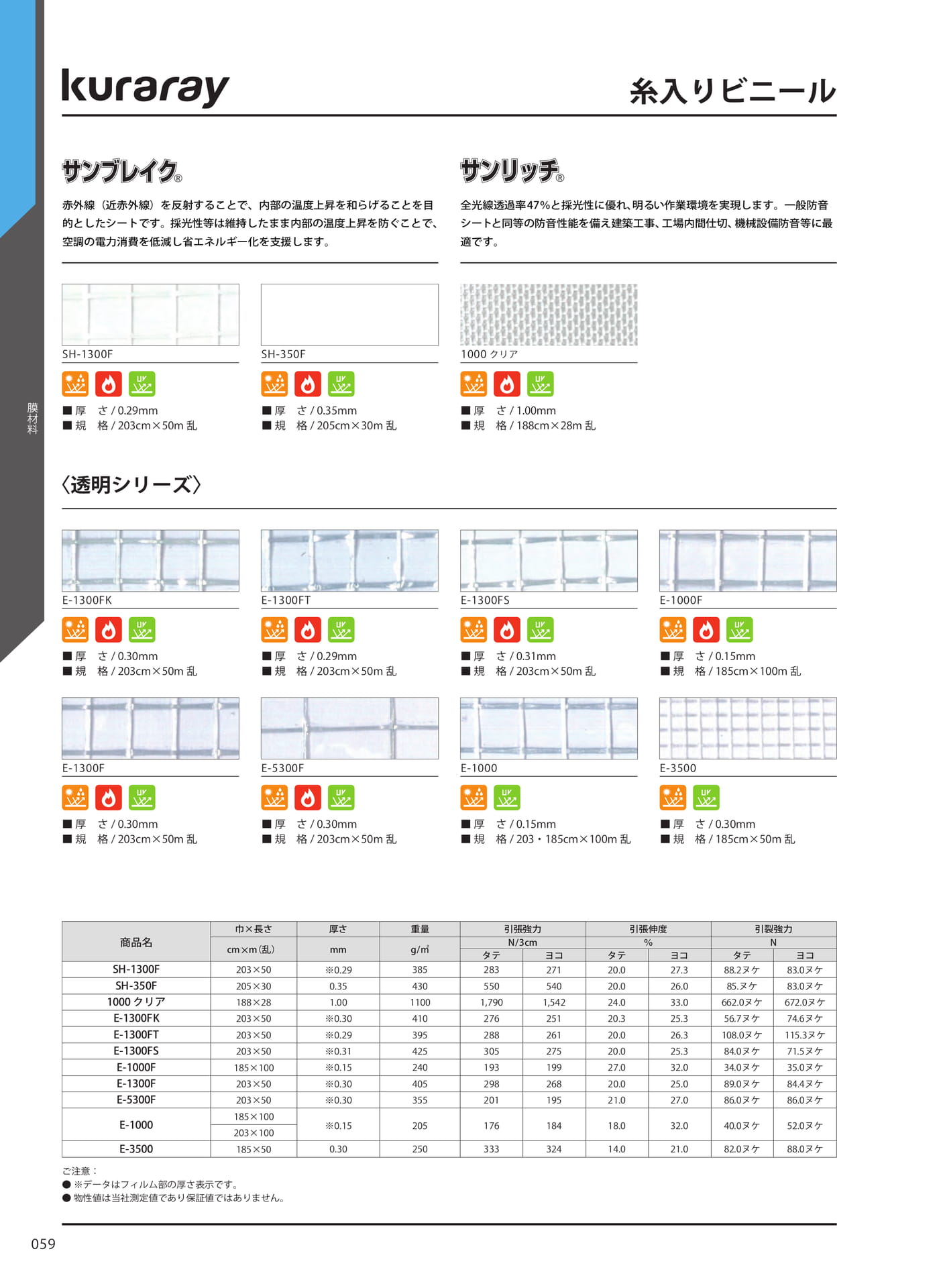糸入りビニール(66ページ目)