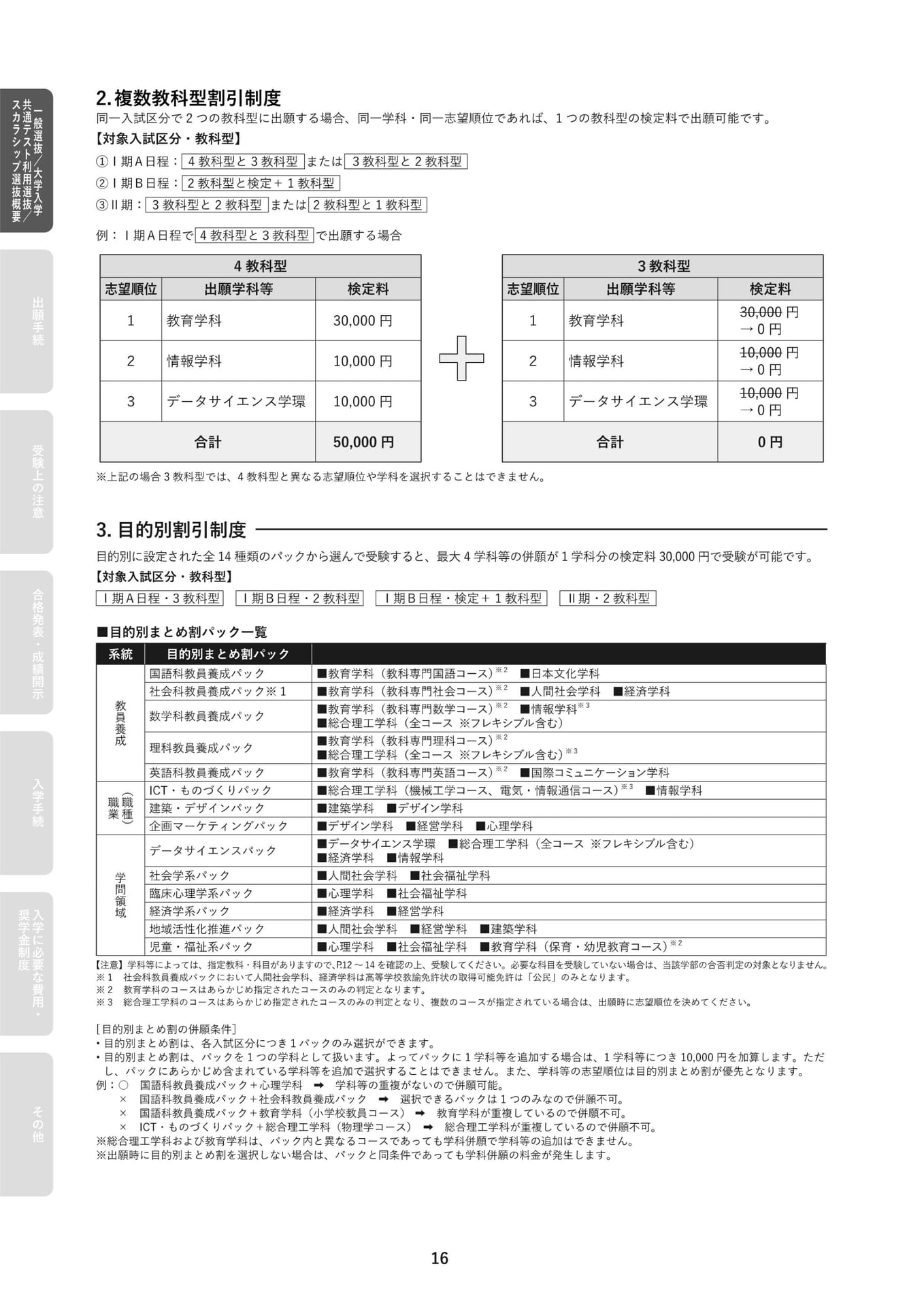 割引制度と目的別まとめ割パック(18ページ目)