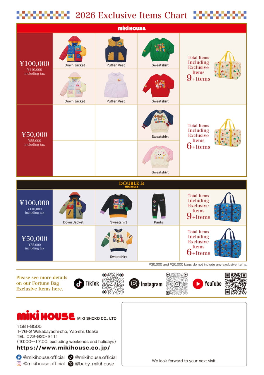 2026 Exclusive Items Chart（12ページ目）