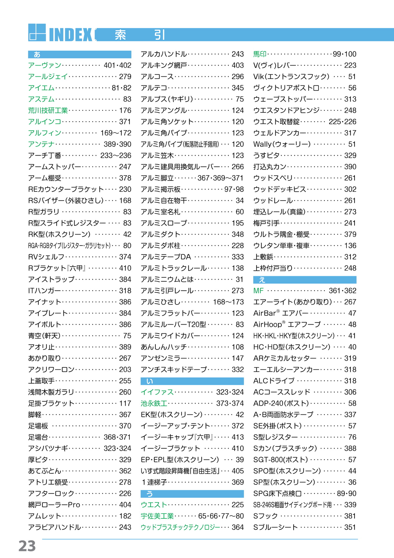 索引 あ~え(24ページ目)