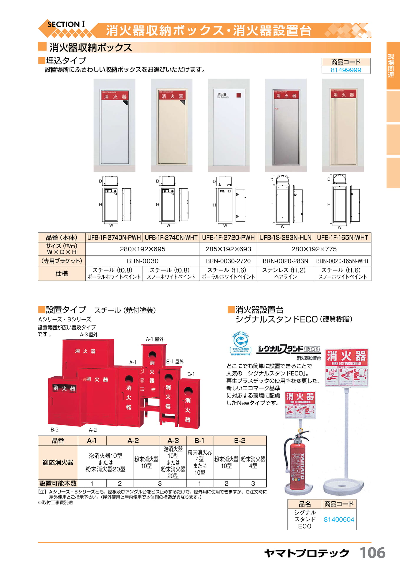消火器収納ボックス ヤマトプロテック 106(107ページ目)