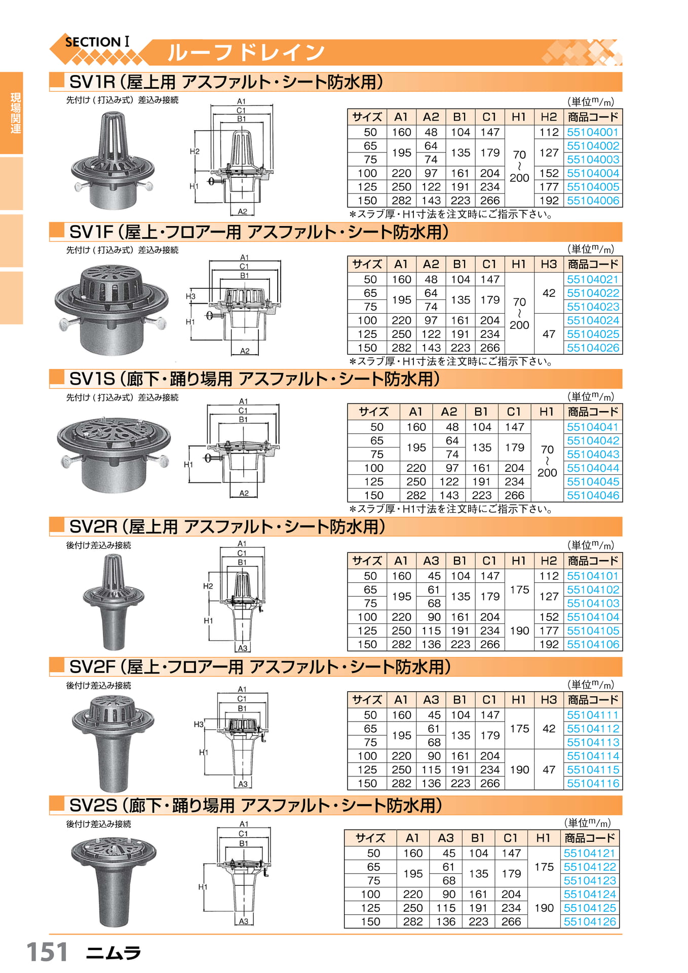 ルーフドレイン ニムラ 151(152ページ目)