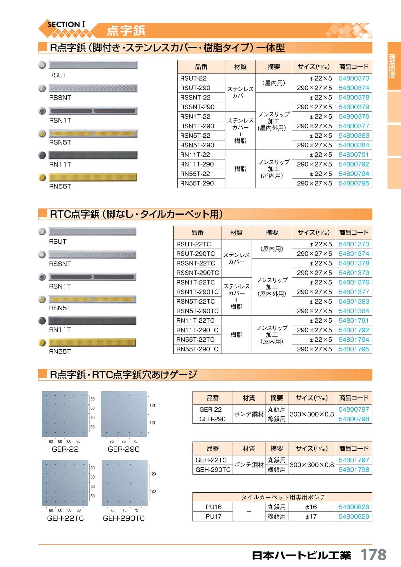 点字鋲 日本ハートビル工業 178(179ページ目)