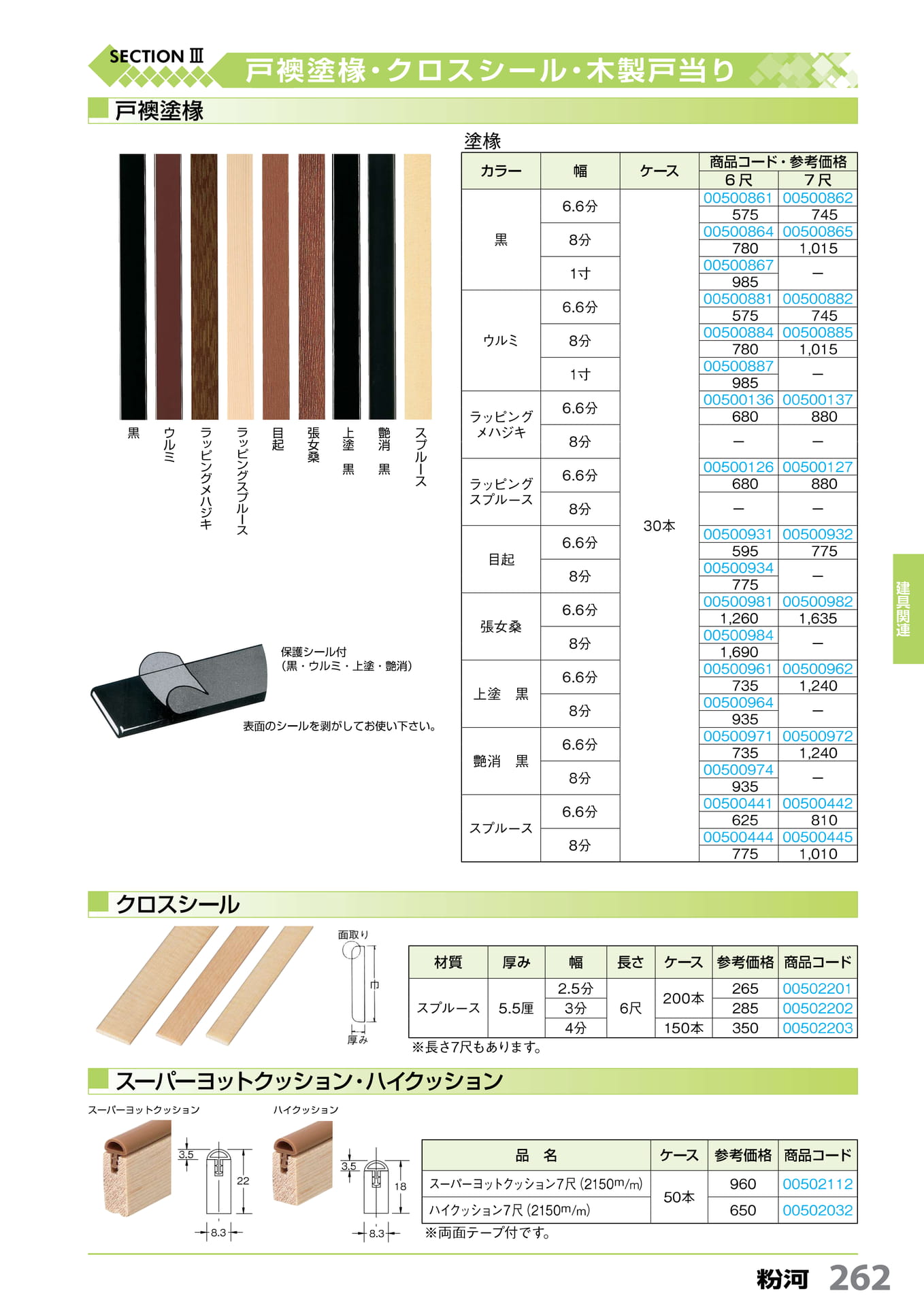 戸襖塗椽・スーパーヨットクッション・ハイクッション 粉河 262(263ページ目)