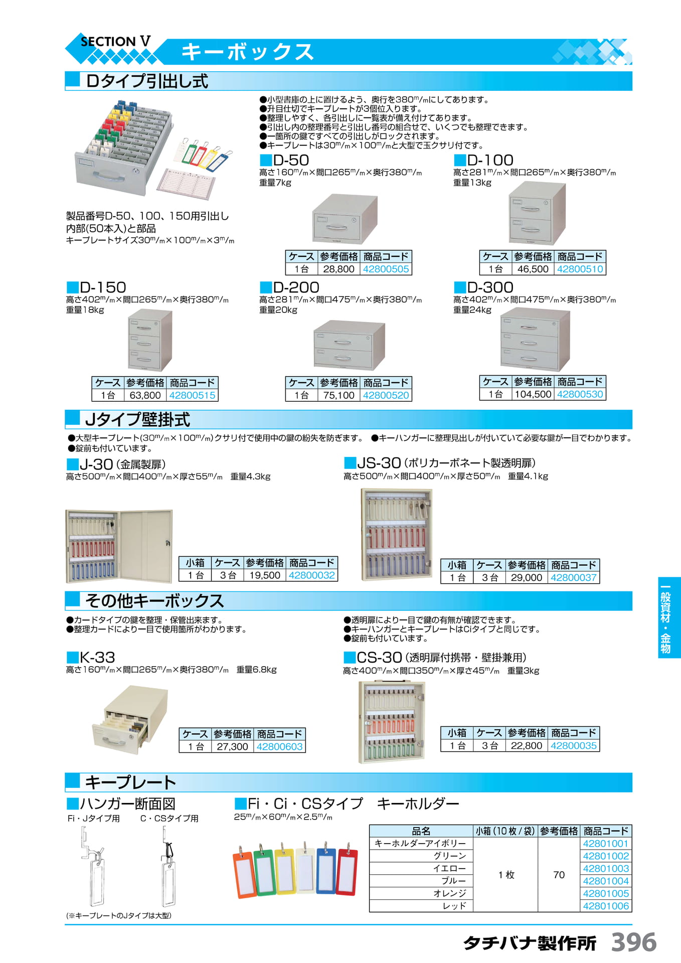 キーボックス D・J タイプ タチバナ製作所 396(397ページ目)