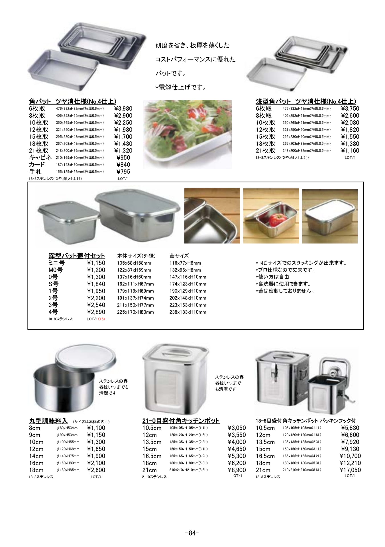 調理道具|角バット、キッチンポット他(85ページ目)