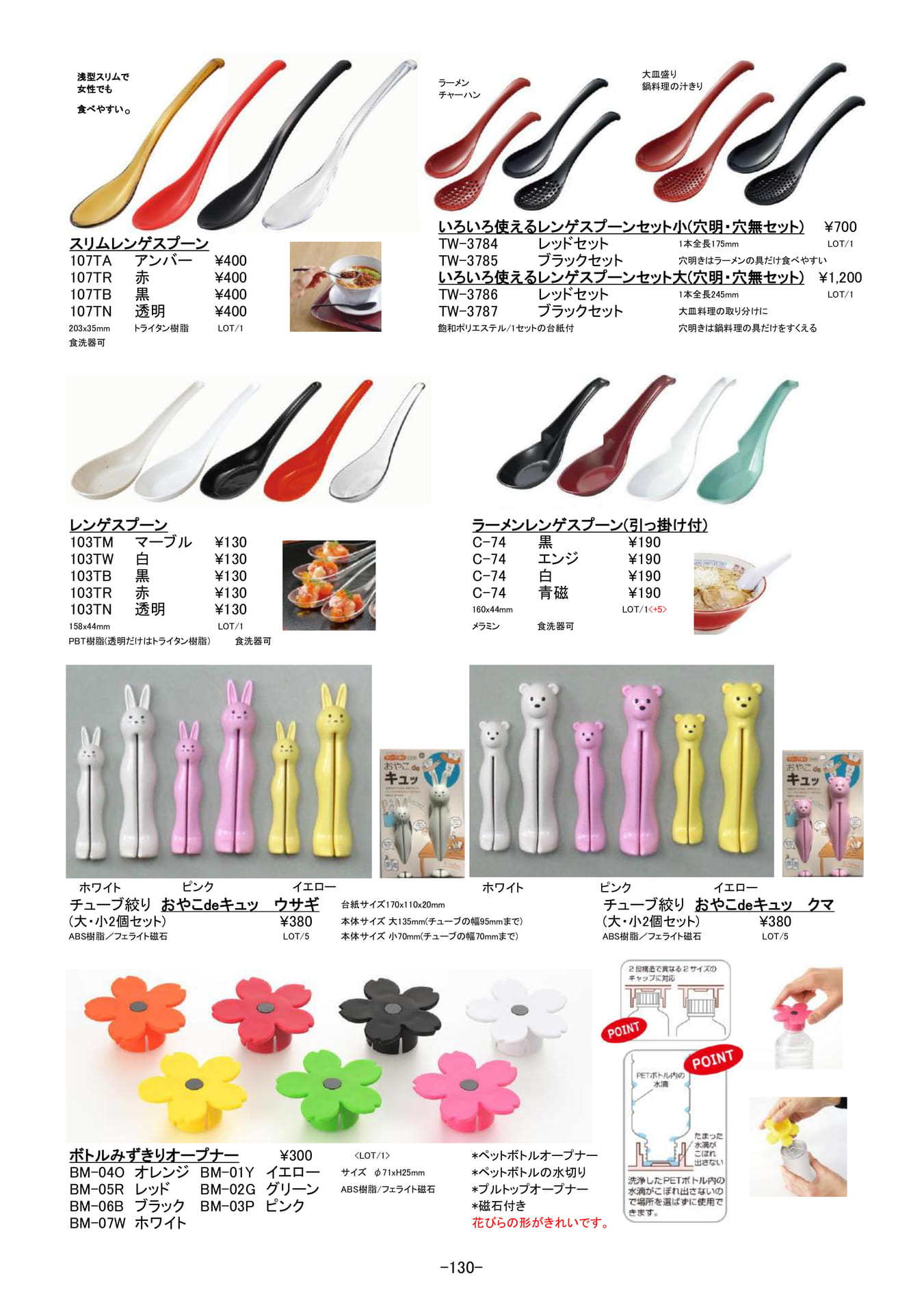 キッチンアイディア小物|レンゲスプーン、チューブ絞り、水切り(131ページ目)