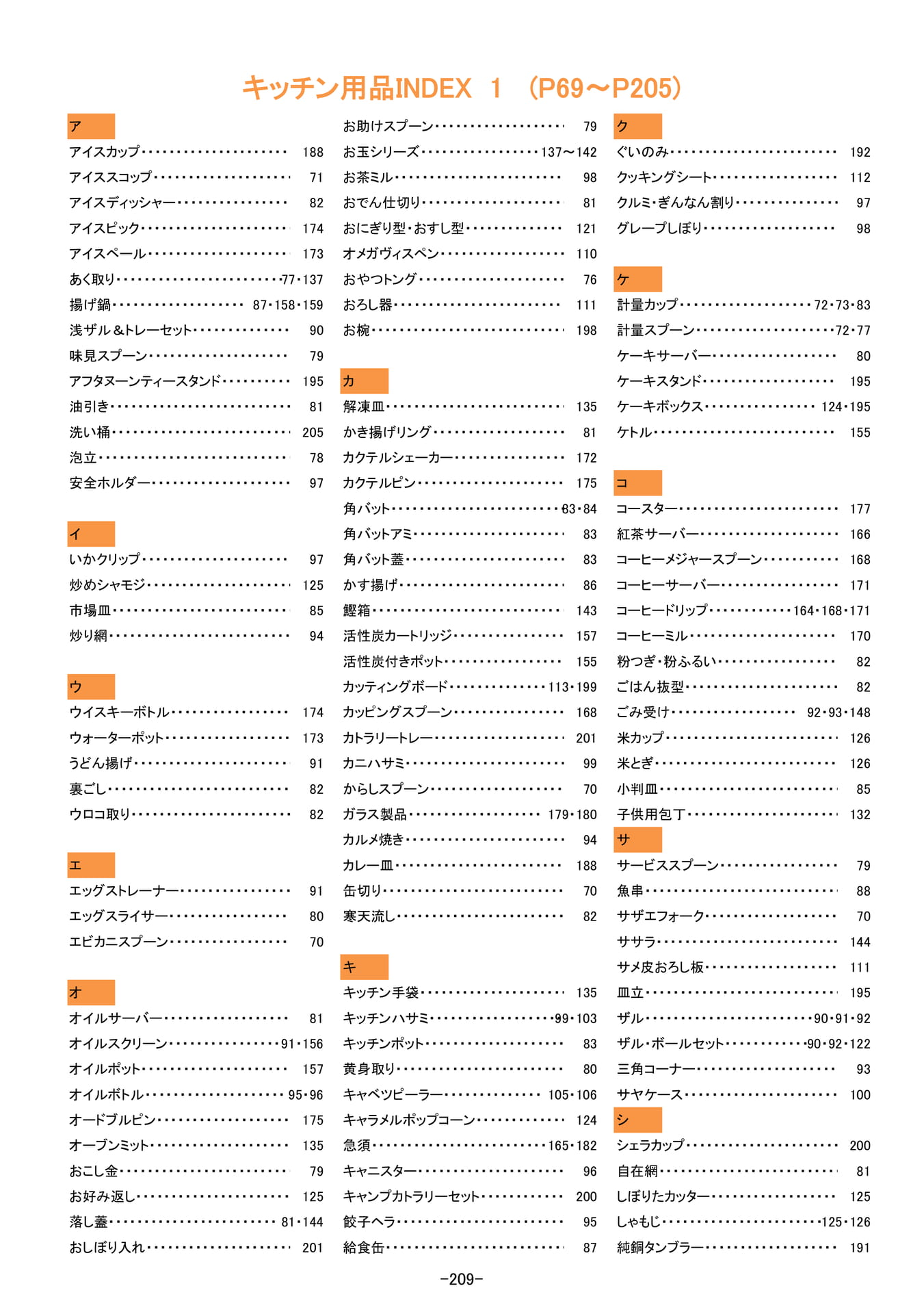 キッチンINDEX|1(210ページ目)